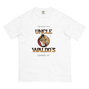 Uncle Waldo's The One & Only WITH DRINK SPECIALS Short Sleeve T-Shirt - Garment-Dyed Heavyweight T-Shirt