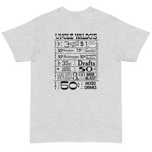 Uncle Waldo's The One & Only WITH DRINK SPECIALS Men's Short Sleeve T-Shirt - Gildan 2000