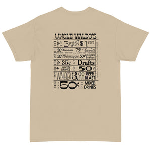 Uncle Waldo's The One & Only WITH DRINK SPECIALS Men's Short Sleeve T-Shirt - Gildan 2000