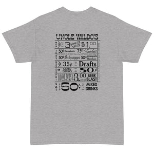 Uncle Waldo's The One & Only WITH DRINK SPECIALS Men's Short Sleeve T-Shirt - Gildan 2000